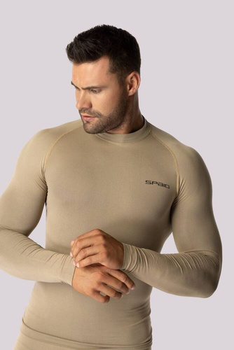 Термоактивна кофта чоловіча Alpha довгий рукав Spaio sand