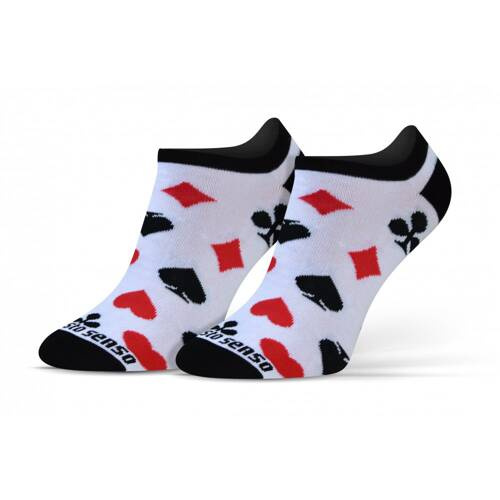 Короткі шкарпетки Колода карт finest cotton Sesto Senso, - чорний