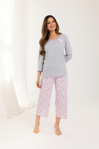 Жіноча піжама 711 Regina сірий– 100% бавовна