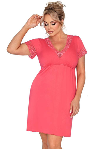 Нічна сорочка жіноча Mariza Plus Donna, - кораловий