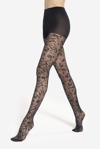 Floral wz 02 Rajstopy 50 den Gatta nero