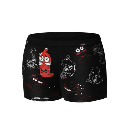 Труси-боксерки чоловічі 280/221 Rubber Tattoo Cornette, - чорний