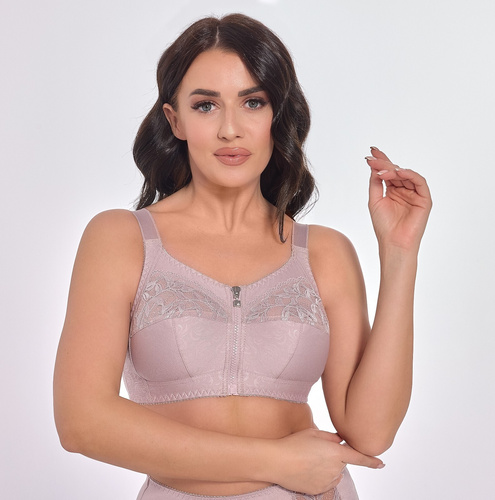 Zuza 586 Бюстгальтер soft Viki,  - рожевий, м'які чашки, без кісточок,на блискавці