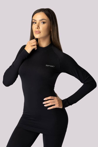 Термоактивний лонгслів жіночий Alpha  Spaio black