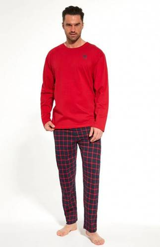 124/210 Winter Чоловічий піжамний комплект Cornette бордовий