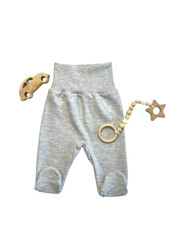 Дитячі півповзунки Mamatti PD14819 – сірі, бавовняні