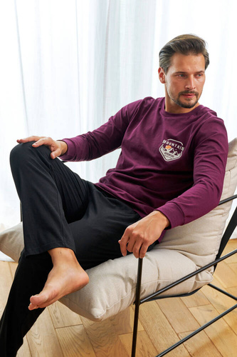 Піжама чоловіча 7139 Doctor Nap, - бургунді