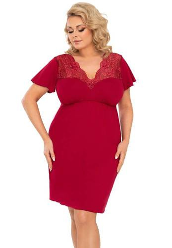 Нічна сорочка жіноча Doris Plus Donna, - бургунді