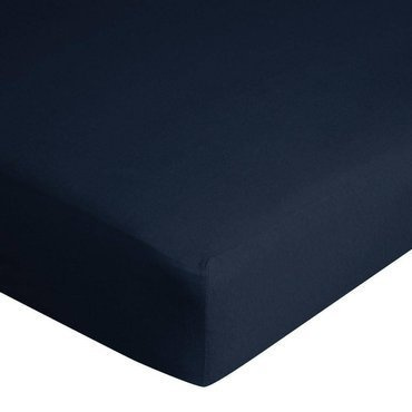 Простирадло jersey з резинкою на високий матрац Design91 темно-синій