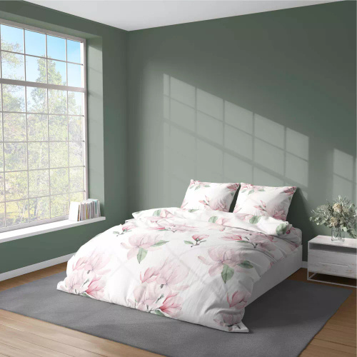 Постільна білизна з мікрофібри 5034 A kwiaty Detexpol, - рожевий