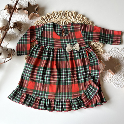 Сукня з довгим рукавом 23SR01 Merry Christmas  Mamatti - червоний/зелений