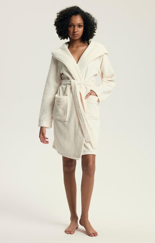 Жіночий халат з капюшоном 43599 Darlan Henderson – легкий, м’який, короткий