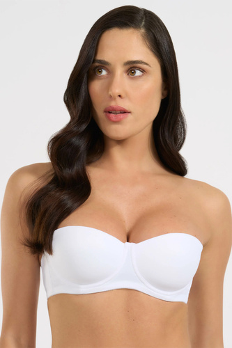 391 Білизняний бюстгальтер Bandeau Bianco Selene, ущільнений, з відстібаючими бретелями