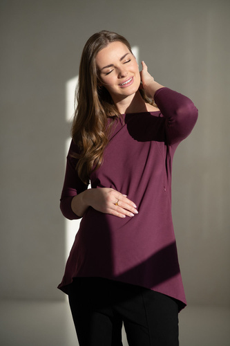 Туніка для вагітності та годування Mommy Mauve Wine Milk&Love