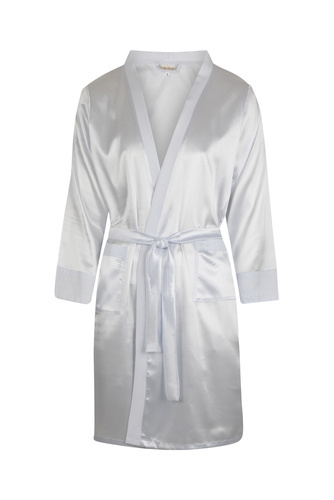 Ares Чоловічий халат сатиновий ByShelly - білий