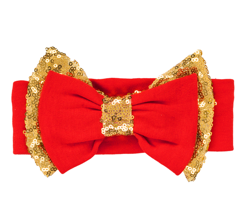 Дитяча пов'язка з бантом  на голову 3316 La Bonita Marija - червоний