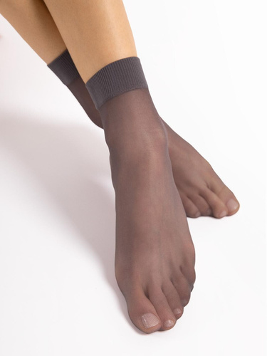 Шкарпетки Fiore C 1100 Maja 15 den гладкі lycra 2 пари- graphite