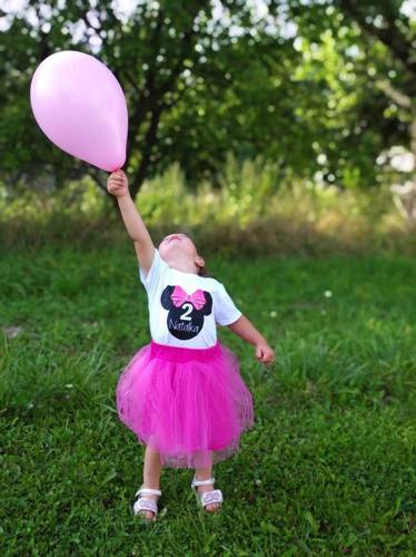 Боді з коротким рукавом для дівчинки на рочок з мишкою Moocha, - рожевий