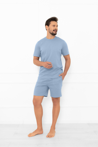 Чоловіча піжама Krystian Italian Fashion – бавовняна, з футболкою та шортами