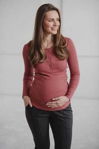 Кофта для вагітних і годуючих мам Tummy Milk&Love, - dusty cedar