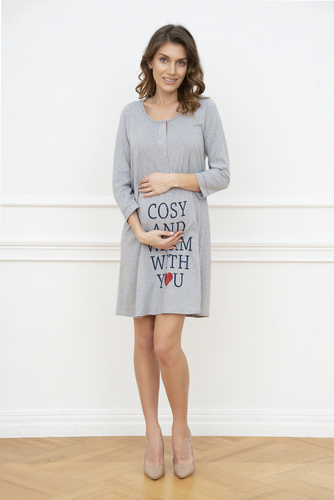 Balsam Hічна сорочка для вагітних і для вигодовування, 3/4 рукав Italia Fashion - меланж