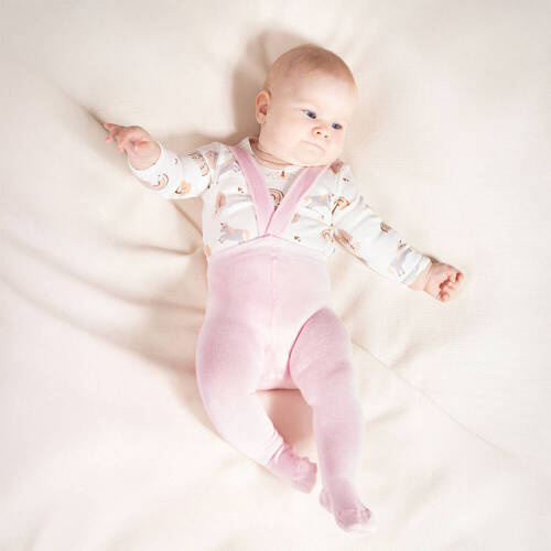 Бамбукові колготки на підтяжках  141600 Nicol - рожевий