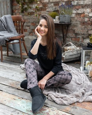 Піжама жіноча Reach For The Stars Sensis  - чорний/коричневий