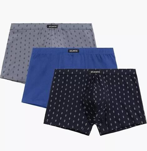 Набір боксерок чоловічих 3шт. 3MH-195 Atlantic, -темно-синій/синій/сірий