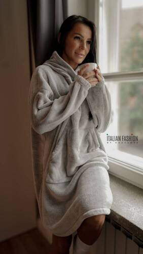 Худі-плед з капюшоном unisex Forio Italian Fashion,- сірий