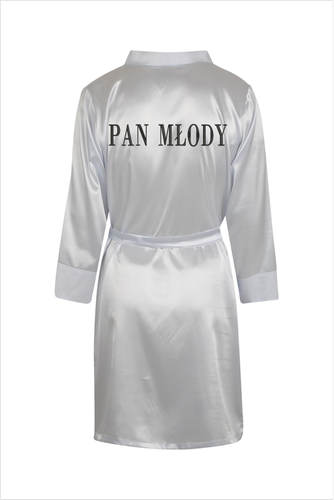 Халат нареченого ByShelly, - білий/чорний