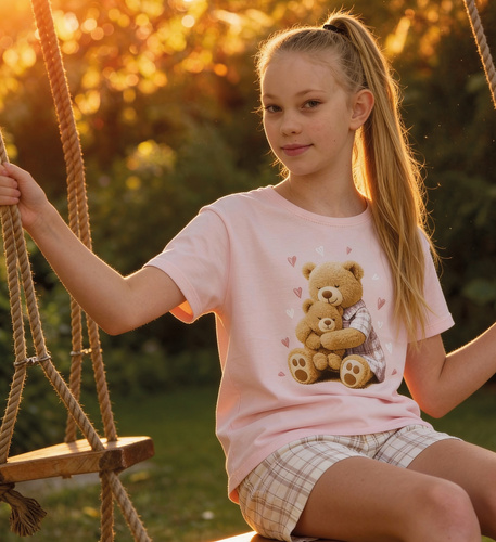 Піжама для дівчинки Hug Me Cornette – 100% бавовна, ведмедики, шорти
