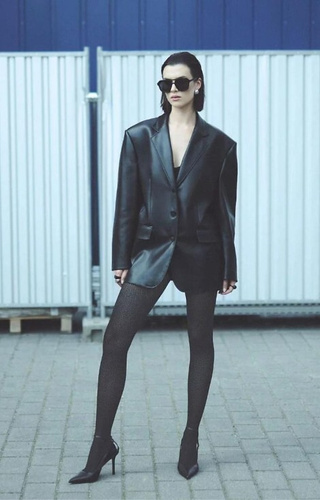 Колготки Gabriella Galia 1236, чорний – 80 den, з узором, оксамитові, технологія 3D