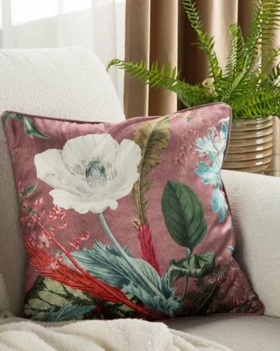 Декоративна велюрова наволочка Velvet 109 Eurofirany, - рожевий