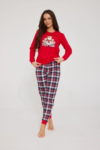 Cornette Family 671/480 жіноча святкова піжама з ведмедиком 100% бавовна