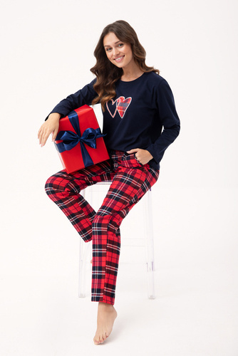 Піжама жіноча 657 LUNA, - темно-синій