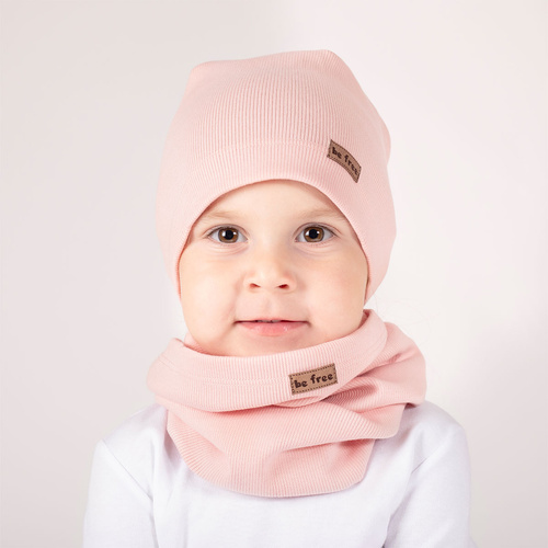 Дитяча шапка і хомут 141281 Nicol - рожевий