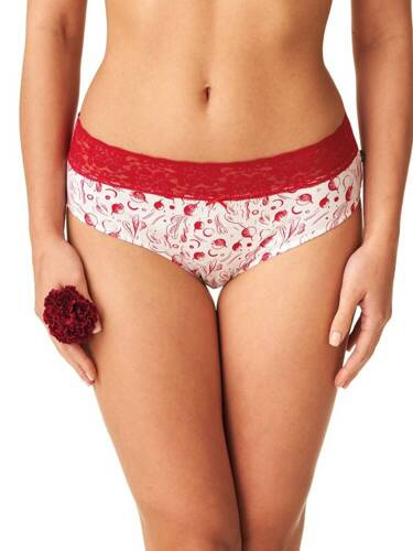 Жіночі трусики LPC 797 A'2 Key - бордовий /білий