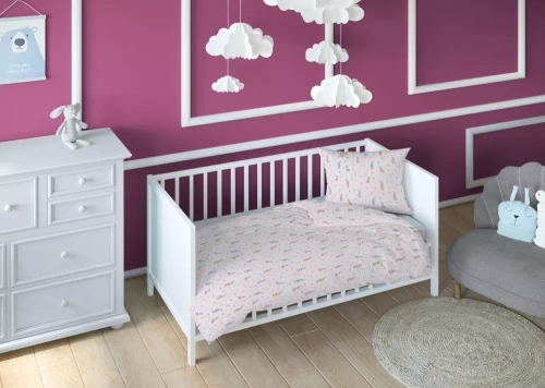 Дитяча бавовняна постільна білизна Країна снів 3810 A Kraina Snów królik balet Karo