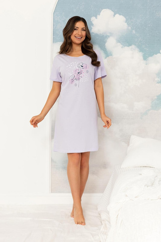 Нічна сорочка Regina 2002 бавовна короткий рукав принт комфорт