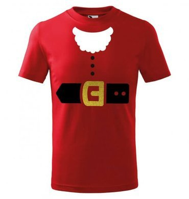 "Mikołaj"  Koszulka dziecięca krótki rękaw świąteczna Moocha czerwony