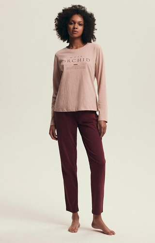 Жіноча бавовняна піжама Henderson Dorla 43733 – довгий рукав, штани