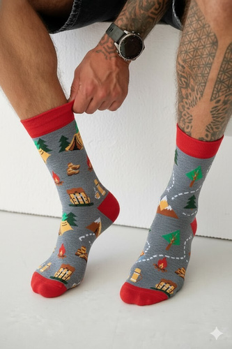 0125.053 Trekking – чоловічі шкарпетки з кольоровим візерунком