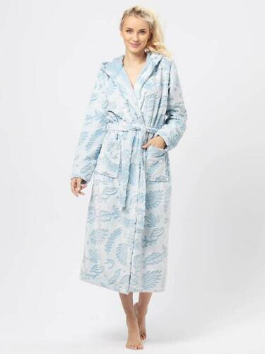 Довгий жіночий халат LGL 535  Key ,- блакитний