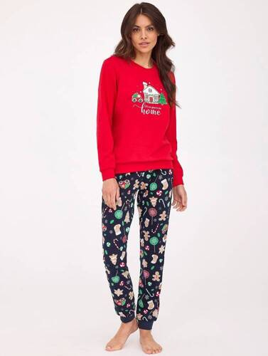 Піжама жіноча  671/372 Home Cornette, - червоний/темно-синій