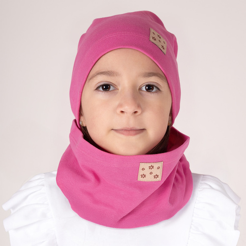 Дитяча шапка і хомут 141304 Nicol - рожевий