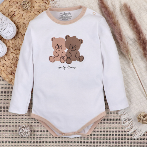 Дитяче боді з органічної бавовни ABN-5354/BIA Sweet Bears Nini білий