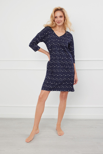 Нічна сорочка жіноча Libra 3/4 Italian Fashion, - принт