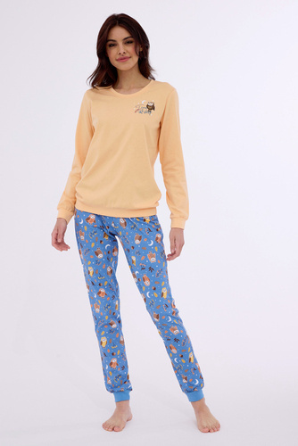 Піжама жіноча 467/373 Owls Cornette, - помаранчевий