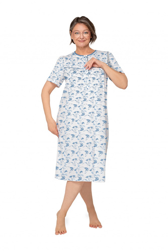 Нічна сорочка Bogna I 203 Martel бавовна короткий рукав ґудзики  35