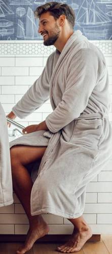 Matteo Халат чоловічий ByShelly - світло-сірий